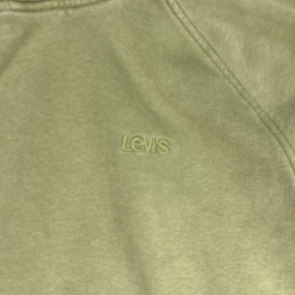 Levi's Sweatshirt Men's Medium Green/Grey Hoodie Long Sleeve Pullover Sweater - Picture 2 of 8